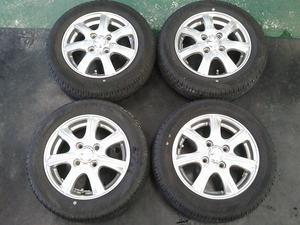 バリ山!美品! 155/65R13 ダンロップ エナセーブ EC204 13x4J +45 100 4本セット! 軽自動車全般に 引取り大歓迎!! HB64