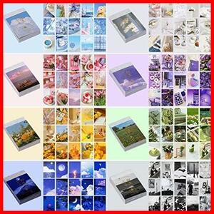 美しい景色 SANNIX 8冊 フレークシール コラージュ 素材 シール 400枚 手帳 ステッカー 花 シール 大量 ノート カレンダー スクラップブッ