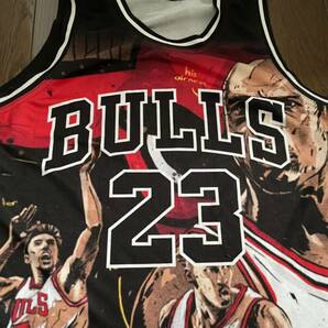 希少 NBA JORDAN #23 ユニフォーム サイズL マイケル・ジョーダン BULLS ゲームシャツ デニス ロッドマンシカゴ・ブルズ NIKE ナイキ 美品の画像5