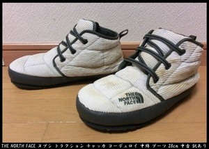 ■THE NORTH FACE ザ ノースフェイス ヌプシ トラクション チャッカ コーデュロイ 中綿 ブーツ 28cm 中古 訳あり