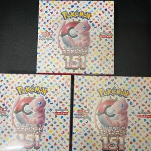 ポケモンカード ポケモンカードゲーム 3BOX ポケカ 151 新品未開封