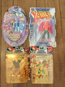  toy bizma- bell action figure 4 piece set ③ inspection ) silver surfer XMEN MARVEL Spiderman Vintage Ame toy TOYBIZ