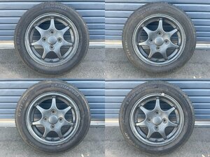 【バリ溝】カプチーノ 純正ホイール 14×5J 165/65R14 LauFenn G FIT EQ+ 2020年製【タイヤ＆ホイール４本セット】