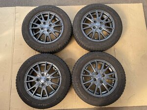 【中古品】ミシュラン MICHELIN 2019年製スタッドレスタイヤ 165/70R14　WEDS VELVAsports 14インチ 【タイヤ＆ホイール４本セット】