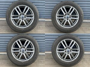 【中古品 WEDS SG-E ヨコハマ BluEarth E51 225/60R17 2018年製 アルファードにて使用【タイヤ＆ホイール４本セット】