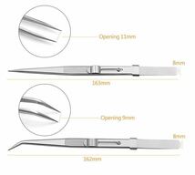 2種精密ピンセット　ロック付きピンセット　プラモデル　ネイル　極細ピンセット　 _画像5