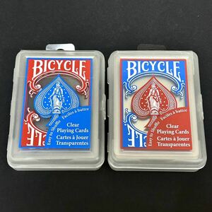 Bicycle Clear Playing Cards バイスクル クリア トランプ レッド&ブルー 【絶版】