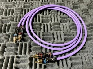 2m×2本セット CANARE L-4E6S Purple RCAケーブル 2.0mステレオペア スピーカー コンポジット AVケーブル カナレ クラシックプロ 紫 2