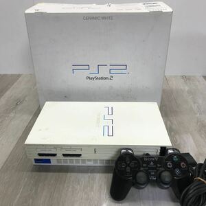 1208 ソニー SONY PlayStation2 PS2 SCPH-50000 CW セラミックホワイト 本体 コントローラー 箱付