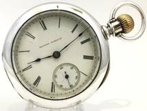 1886年製◆ILLINOIS 銀無垢COIN 大型18S 11石 Gr,2 イリノイ大型懐中時計◆_画像1