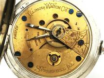 1886年製◆ILLINOIS 銀無垢COIN 大型18S 11石 Gr,2 イリノイ大型懐中時計◆_画像3