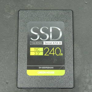 【検品済み/使用35時間】GREENHOUSE SSD 240GB GH-SSDR2SA240 管理:コ-44
