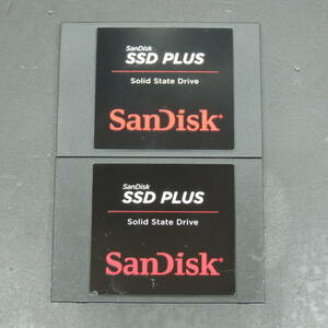 【2台まとめ売り/検品済み】SanDisk SSD 240GB SDSSDA-240G (使用時間：1245h・2386h) 管理:コ-51