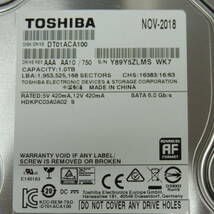 【2台まとめ売り/検品済み】TOSHIBA 1TB HDD DT01ACA100 【使用時間：4850h・13166h】 管理:サ-65_画像6