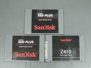 【3台まとめ売り/検品済み】SanDisk SSD 240GB SDSSDA-240G/SD8SBBU-240G-1122 (使用時間：4399h・18954h・20906h) 管理:コ-52