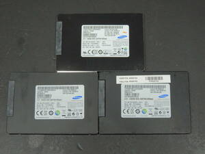 【3台まとめ売り/検品済み】SAMSUNG SSD 128GB MZ-7TD1280/0L1・MZ-7PC1280/0L1 (使用時間：2314h・5253h・11928h) 管理:ス-19