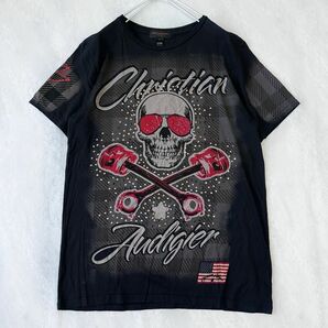 クリスチャンオードジェー ラインストーン ドクロ Mサイズ カットソー CHRISTIAN AUDIGIER