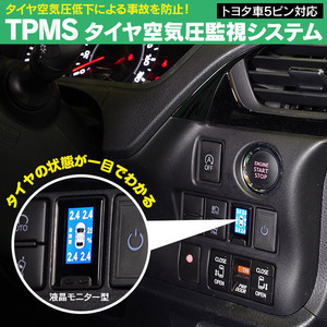 トヨタ ハリアー ハイブリッド含む ZSU60W ZSU65W 2013.12~ 5ピンタイプ 対応 液晶モニター型 タイヤ空気圧監視情報システム TPMS