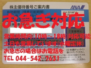 大黒屋 営業時間内即応 ANA 株主優待 5月末 送料無料 番号通知のみ 即決 1-9枚