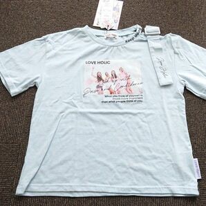 新品 150センチ 肩出しデザインTシャツ ガールズ 半袖カットソー