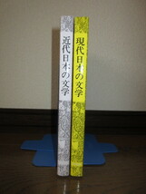 2冊　近代日本の文学　現代日本の文学　双文社出版　1冊に前半の数ページに蛍光ペンによる線引きあり　カバーに擦れ・キズあり_画像1
