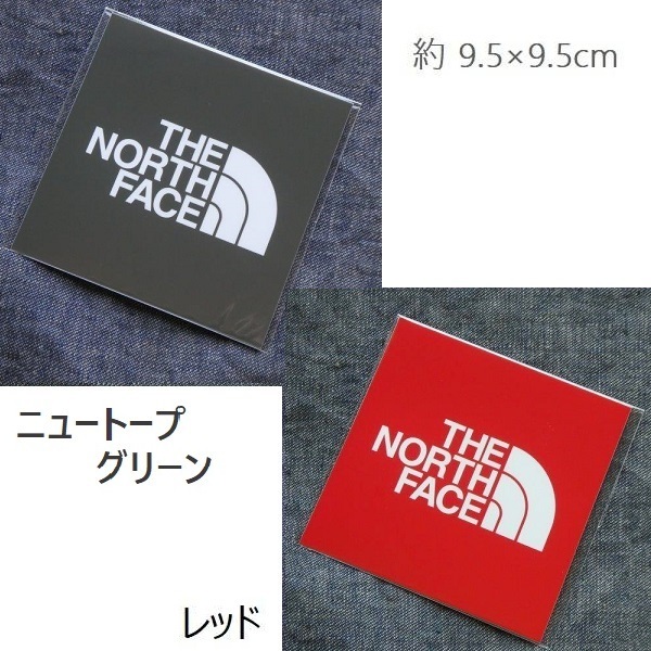 2枚セット TNF Square Logo Sticker NN32349 NT RED 新品 防水素材