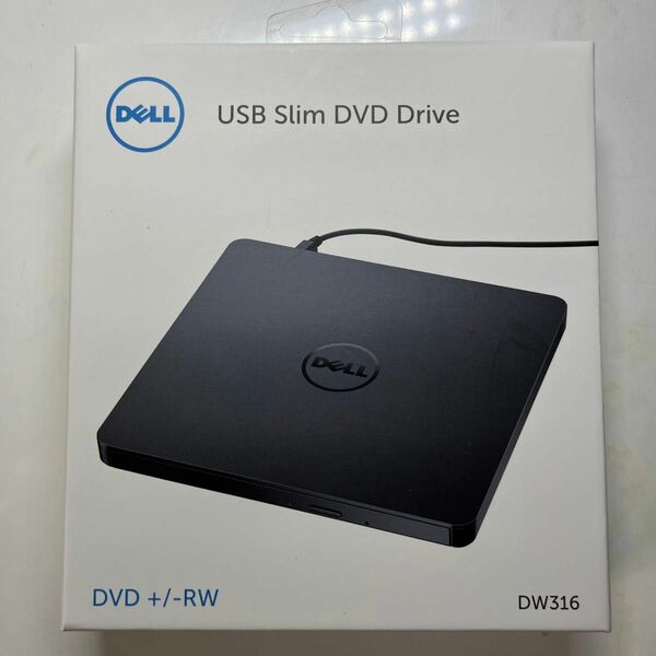 新品、未開封★DELL デルUSB薄型DVDスーパーマルチドライブ、DW316 外付けDVD+/-RWドライブ