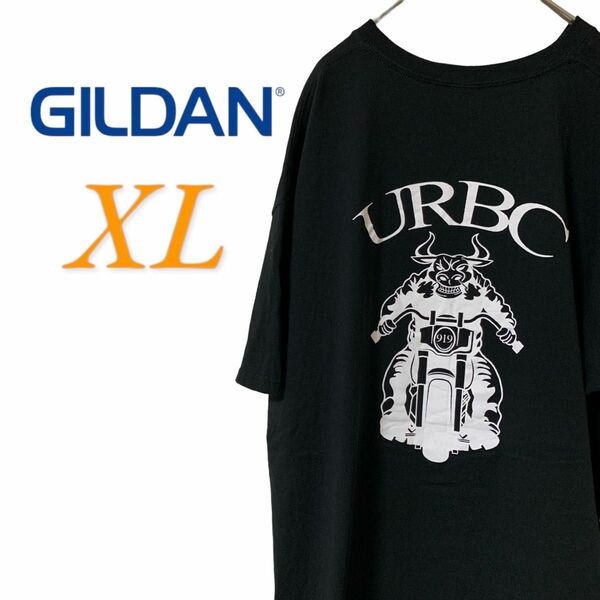 【US古着】GILDAN ギルダン ブラック XL バイク Tシャツ 半袖 レギュラーヴィンテージ プリント メンズ レディース