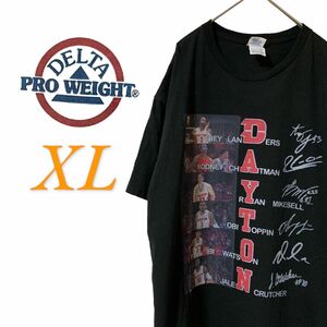 【US古着】DELTA ブラック XL バスケTシャツ 半袖 大きいサイズ レギュラーヴィンテージ プリント メンズ レディース