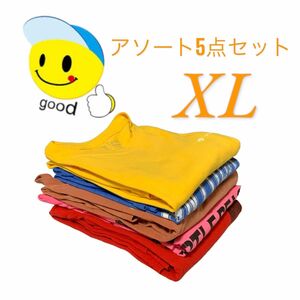 【US古着】アソート 5点セット まとめ売り XL 大きいサイズ Tシャツ 半袖 プリント メンズ レディース