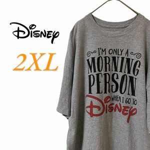 【US古着】ディズニー グレー 2XL Tシャツ 半袖 レギュラーヴィンテージ プリント メンズ レディース