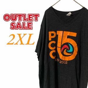 【US古着アウトレット】ブラック 2XL Tシャツ 半袖 レギュラーヴィンテージ プリント メンズ レディース