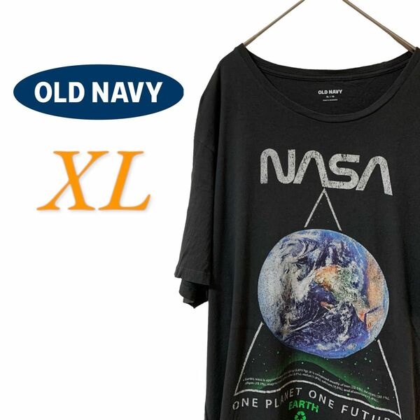 【US古着】old navy NASA ダークグレー XL Tシャツ 半袖 レギュラーヴィンテージ プリント メンズ レディース