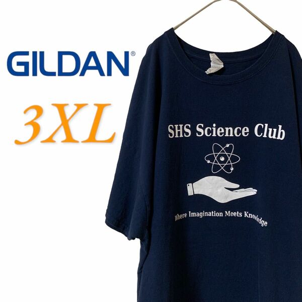【US古着】GILDAN ギルダン ネイビー 3XL Tシャツ 半袖 レギュラーヴィンテージ プリント メンズ レディース