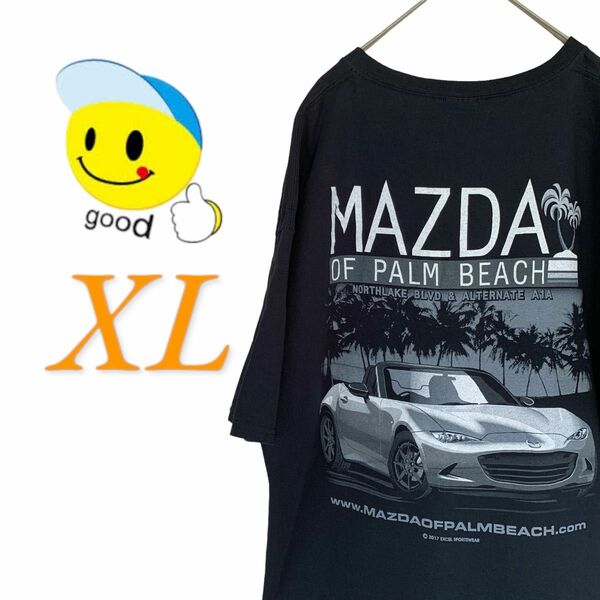 【US古着】マツダ MAZDA ブラック XL 車 企業 Tシャツ 半袖 レギュラーヴィンテージ プリント メンズ レディース