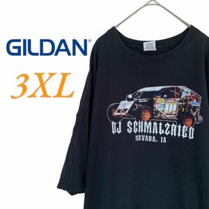 【US古着】GILDAN ギルダン ブラック 3XL 車 Tシャツ 半袖 レギュラーヴィンテージ プリント メンズ レディース