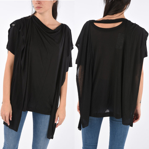 新品 ディーゼル t-kalifa アシンメトリー カットソー Tシャツ 半袖 レイヤード 黒 ブラック DIESEL XS