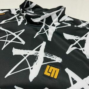 ≪新品・正規品≫ ★特価品★LOUDMOUTH　ラウドマウス メンズ 半袖モックネックシャツ Shooting　Stars BK≪サイズXL≫