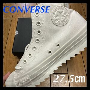 ☆未使用☆CONVERSE ALL STAR BT MN SHARKSOLE HI コンバース　オールスター　BT MN シャークソール　ハイ　ホワイト　丸紐　厚底