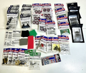  Tamiya * Mini 4WD &tagato long parts ( tire * stay * trout dumper * terminal * roller etc. ) total 64 piece unopened equipped, part removing treatment 