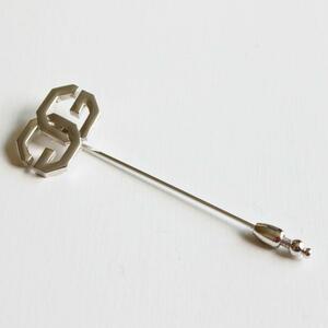 [ beautiful goods ] Givenchy G Logo silver pin brooch 