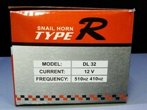 TypeR SNAIL HORN ホーン ステー付 クラクション 黒×赤 12V 100db 周波数 L/410hz H/510hz 新品 汎用_画像9