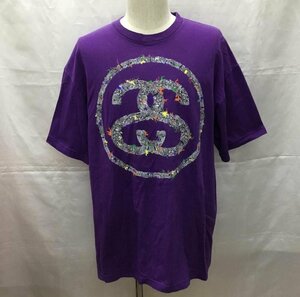 STUSSY XL ステューシー Tシャツ 半袖 半袖カットソー プリントTシャツ クルーネックカットソー T Shirt 紫 / パープル / 10108992