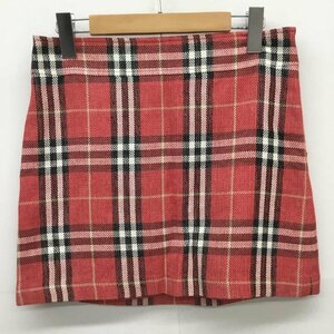 BURBERRY 38 バーバリー スカート ミニスカート Skirt Mini Skirt Short Skirt 赤 / レッド / 10110714