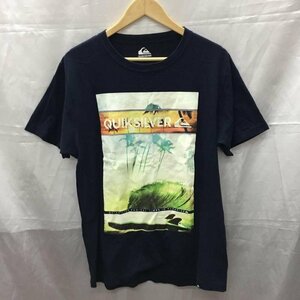 Quiksilver L クイックシルバー Tシャツ 半袖 T Shirt 紺 / ネイビー / 10110627