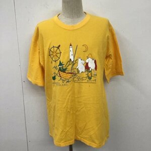 MOOMIN M ムーミン Tシャツ 半袖 90S 半袖カットソー プリントTシャツ 古着 ヴィンテージ T Shirt 黄 / イエロー / 10110943