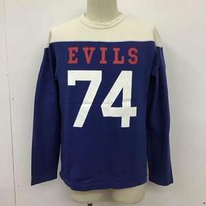 EVILACT M イーブルアクト Tシャツ 長袖 クルーネック ナンバリングプリント T Shirt 10111200