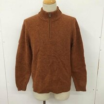 L.L.Bean S エルエルビーン ニット、セーター 長袖 285327 ハーフジップ エルボーパッチ Knit Sweater 橙 / オレンジ / 10111250_画像1