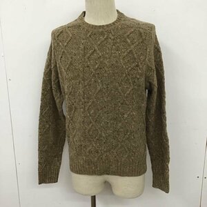 BROOKS BROTHERS S ブルックスブラザーズ ニット、セーター 長袖 ウール クルーネック ケーブル編み Knit Sweater 10111248