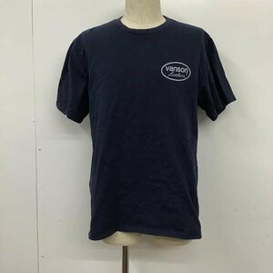 VANSON XL ヴァンソン Tシャツ 半袖 半袖カットソー プリントTシャツ クルーネックカットソー T Shirt 紺 / ネイビー / 10101432